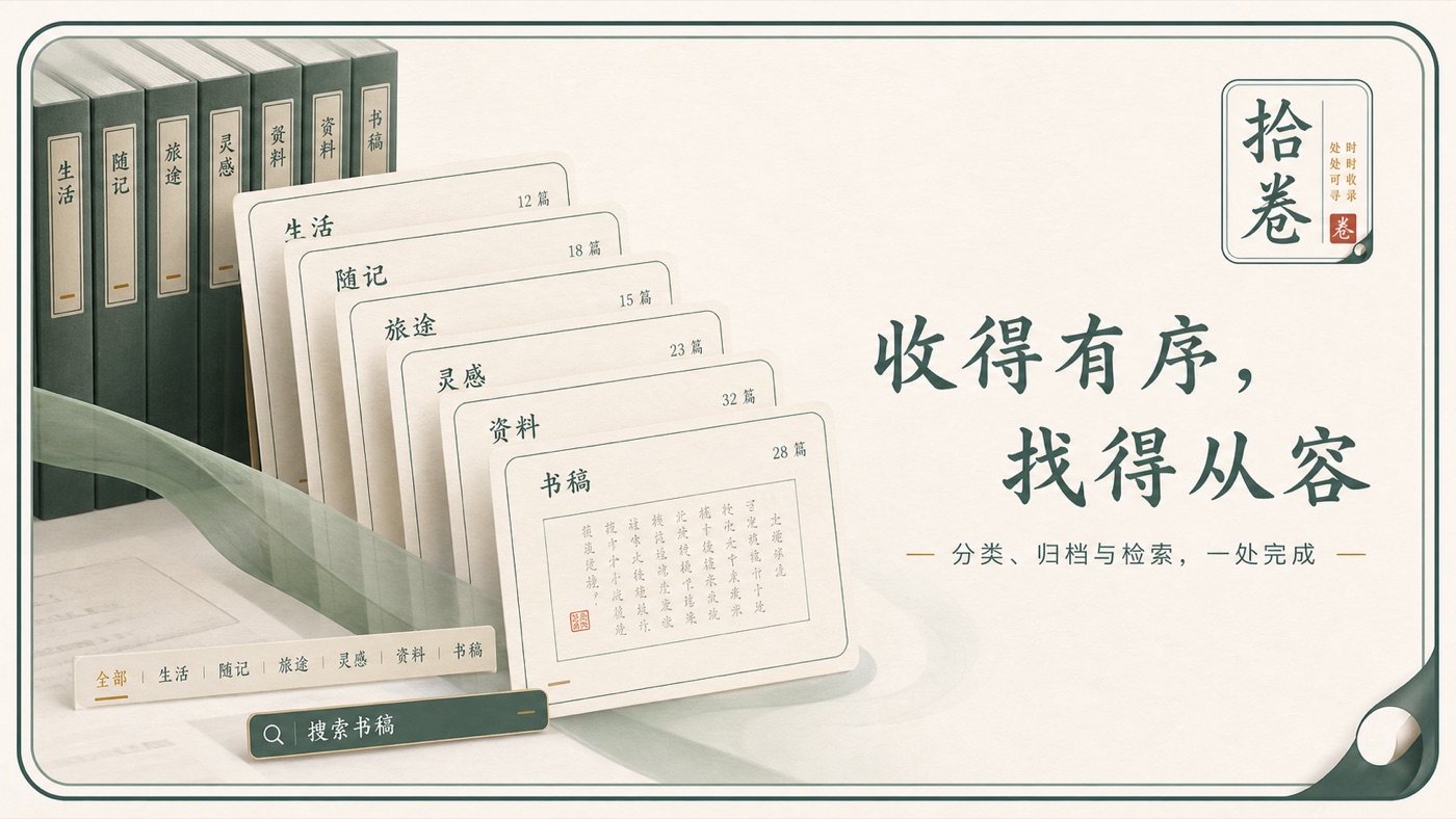 拾卷分类归档与检索宣传场景